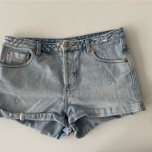 Topshop moto jean shorts size 30w